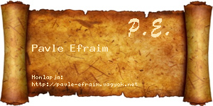 Pavle Efraim névjegykártya